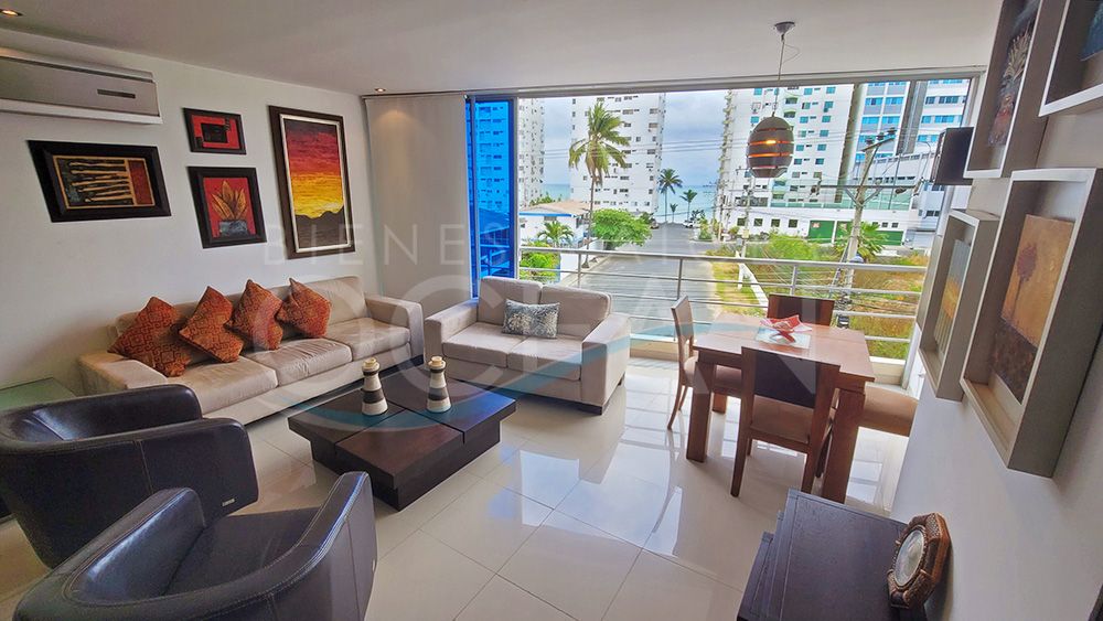 SE ALQUILA PRECIOSO DEPARTAMENTO COMPLETAMENTE EQUIPADO A POCOS PASOS DE LA PLAYA UBICADO EN SAN LORENZO - SALINAS